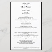 Theaterprogramm /Showbill (eine Seite doppelt) (Rückseite)