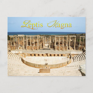 Theaterruinen in Leptis Magna, Libyen Postkarte