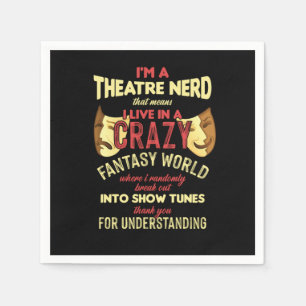 Theaterschauspielerin Theater Nerd Bühne Musik Serviette