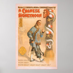Theaterspielposter "Eine chinesische Flitterwoche" Poster