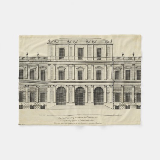 Theaterstil-Fassade von Colen Campbell Fleecedecke (Vorderseite (Horizontal))