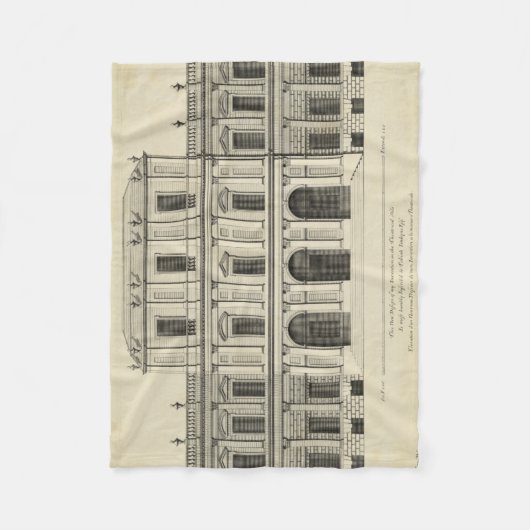 Theaterstil-Fassade von Colen Campbell Fleecedecke (Vorderseite)