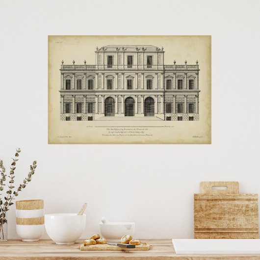 Theaterstil-Fassade von Colen Campbell Poster (Küche)