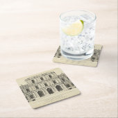 Theaterstil-Fassade von Colen Campbell Rechteckiger Pappuntersetzer (Vor Ort)