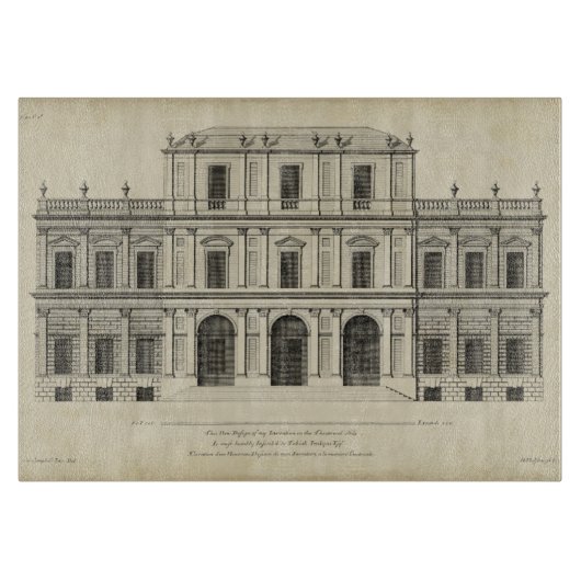 Theaterstil-Fassade von Colen Campbell Schneidebrett (Vorderseite)
