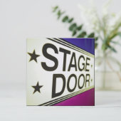 Theaterstück Bühne Türzeichen Einladung (Stehend Vorderseite)