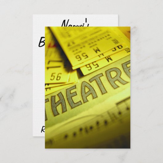 Theaterstück Musik & Tickets Einladung (Vorne/Hinten)