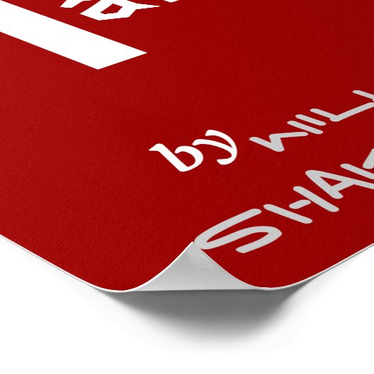 Theaterstück Poster Hamlet von William Shakespeare (Ecke)