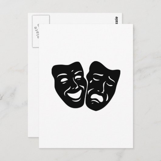 Theatersymbol Postkarte (Vorne/Hinten)