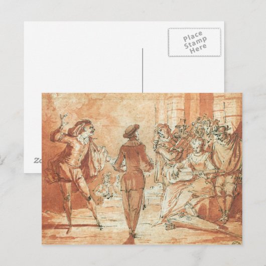 Theaterszene Postkarte (Vorne/Hinten)