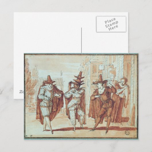 Theaterszene Postkarte (Vorne/Hinten)