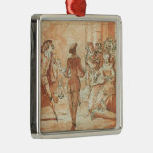 Theaterszene Silbernes Ornament (Rechts)