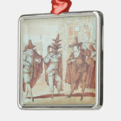 Theaterszene Silbernes Ornament (Links)