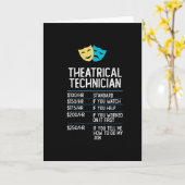 Theatertechniker Drama Bühne lustiges Geschenk Karte (Gelbe Blume)