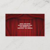 Theaterunterhaltung Performer Comedian Magician Visitenkarte (Rückseite)