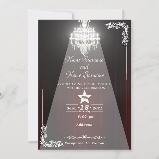 Theatervorhang Einladung (Vorderseite)