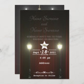 Theatervorhang Einladung (Vorne/Hinten)