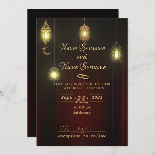 Theatervorhang Einladung (Vorne/Hinten)