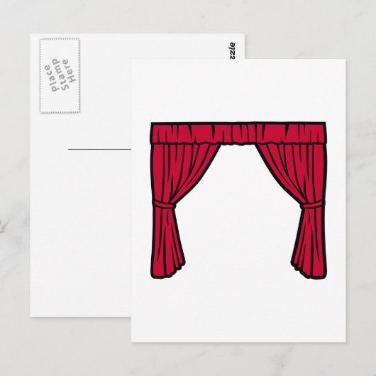 Theatervorhang Postkarte (Vorne/Hinten)