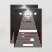 Theatervorhang RSVP Karte (Vorne/Hinten)