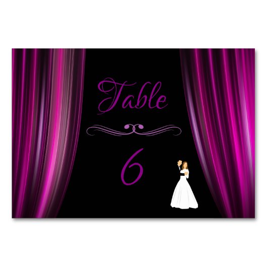 Theatervorhang Tischnummer (Vorderseite)