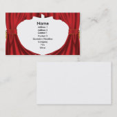 Theatervorhang-Visitenkarteentwurf Visitenkarte (Vorne/Hinten)