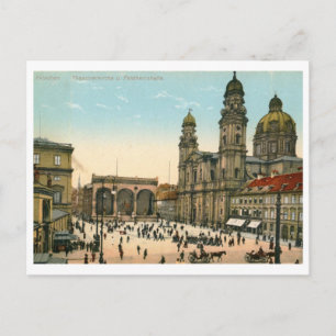 Theatinerkirche, München, Deutschland Vintag Postkarte