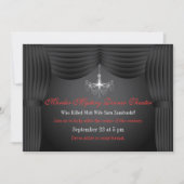 Theatrales Erwachsenenmord Mystery Dinner Party Einladung (Vorderseite)