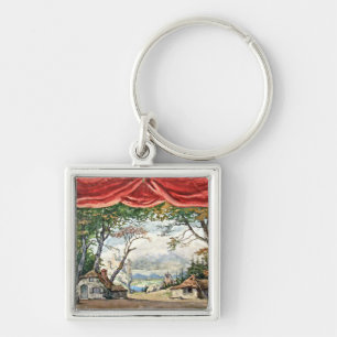 THEATRE BACKDROP DECOR, BALLETT RUSES GISELLE CARD SCHLÜSSELANHÄNGER
