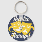 Theatre is Therapy Comedy Tragedy Masks Keychain Schlüsselanhänger (Vorderseite)
