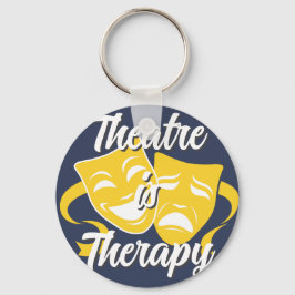 Theatre is Therapy Comedy Tragedy Masks Keychain Schlüsselanhänger