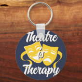 Theatre is Therapy Comedy Tragedy Masks Keychain Schlüsselanhänger (Rückseite)