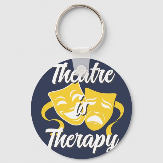 Theatre is Therapy Comedy Tragedy Masks Keychain Schlüsselanhänger (Rückseite)