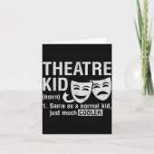 Theatre Kid Definition Lover Actor Musical Theater Karte (Vorderseite)