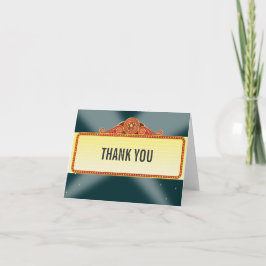 Theatre Marquee Bar Bat Mitzvah Thank You Dankeskarte