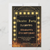 Theatre Marquee Party Invitation – Birthday invite Einladung (Vorderseite)