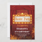 Theatre Marquee Party Invitation – Birthday invite Einladung (Vorderseite)