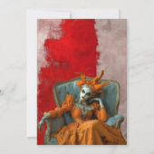 Theatrical Drama Queen Halloween Party Einladung (Rückseite)