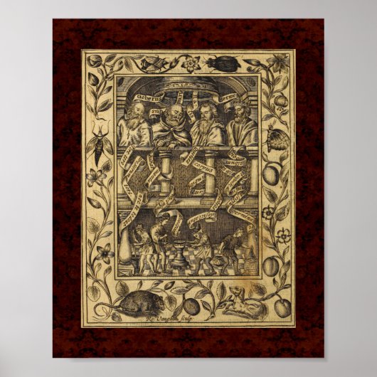 Theatrum Chemicum: Alchemy Illustration 1652 Poster (Vorne)
