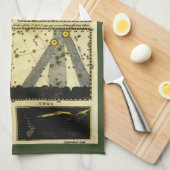 Theatrum Cometicum Comets von Stanislaw Lubienieck Geschirrtuch (Viertel Falte)