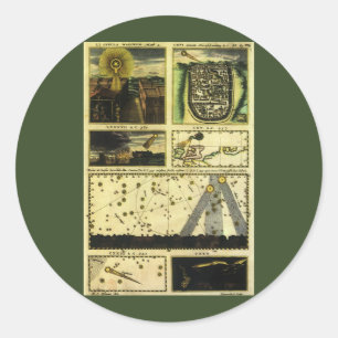 Theatrum Cometicum Comets von Stanislaw Lubienieck Runder Aufkleber