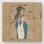 Theban Antikgriechisch Ägyptisch Steinuntersetzer (Vorderseite)