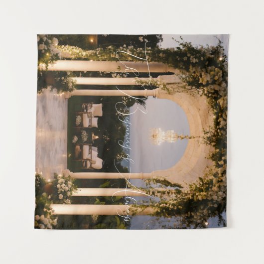 #TheBeginning ofAlwaysTapestry Wandteppich (Vorderseite (Horizontal))