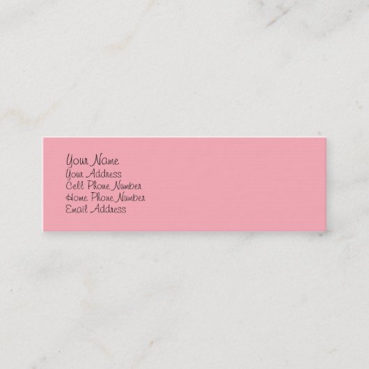 TheColorWheel hellrosa 1 dünne Visitenkarte (Vorderseite)