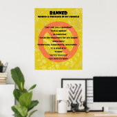 "TheCUBICLE" Verbotene Wörter und Ausdrücke Poster (Heimbüro)