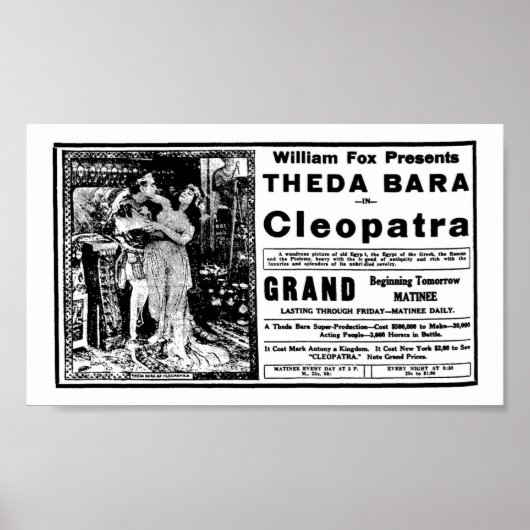 Theda Bara 1918 Vintager Film und Poster (Vorne)