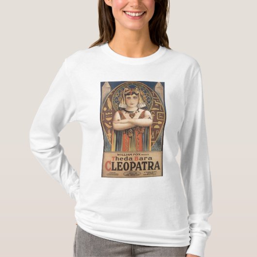 Theda Bara Cleopatra 1917 Vintage-Werbung T-Shirt (Vorderseite)