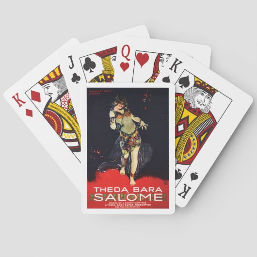Theda Bara in Salome Spielkarten (Rückseite)