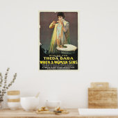 Theda Bara "When a Woman Sins" Poster (Küche)