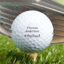 #theDad, Minimalistische-Typografie-Name-Vater Golfball